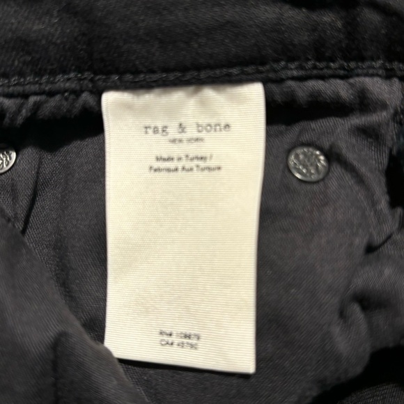 RAG & BONE Sz 31 Nina Jeans Skinny High Rise Ankle Length in Black Denim - Picture 11 of 11